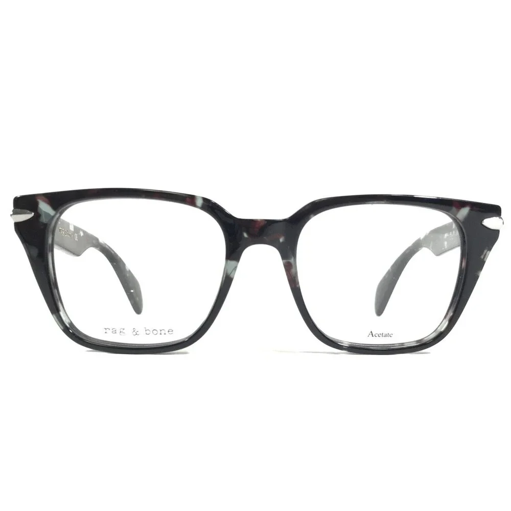 Rag & Bone Eyeglasses Frames RNB7023 R8M Black Tortoise Square 49-19-145